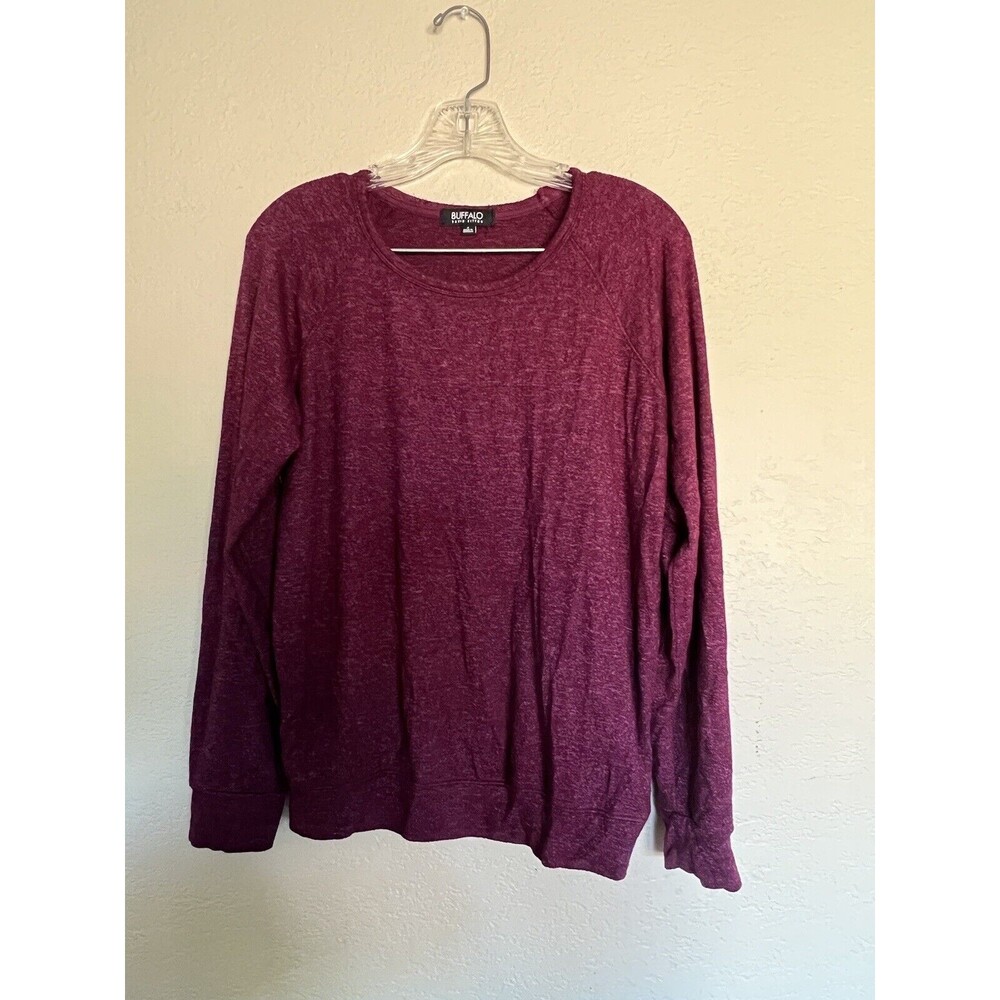 Buffalo David Bitton Sweater Womens Small Dark Red Pullover Sweatshirt